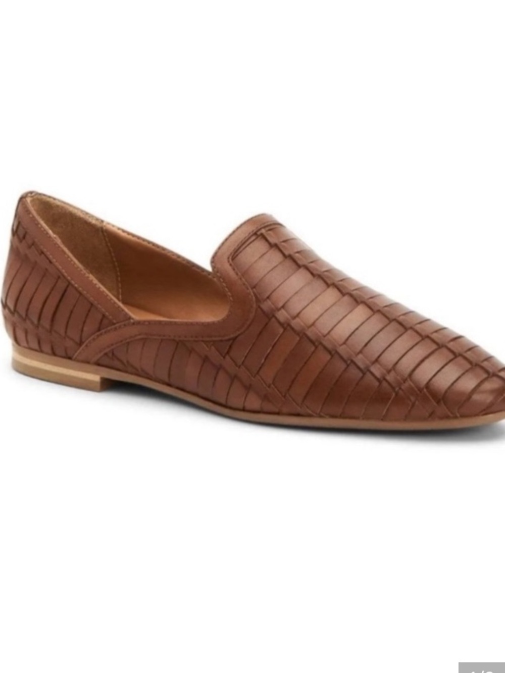 Aquatalia Women’s Leather Loafer Marisa Caramel 6 Summer Boho Chic Huarache